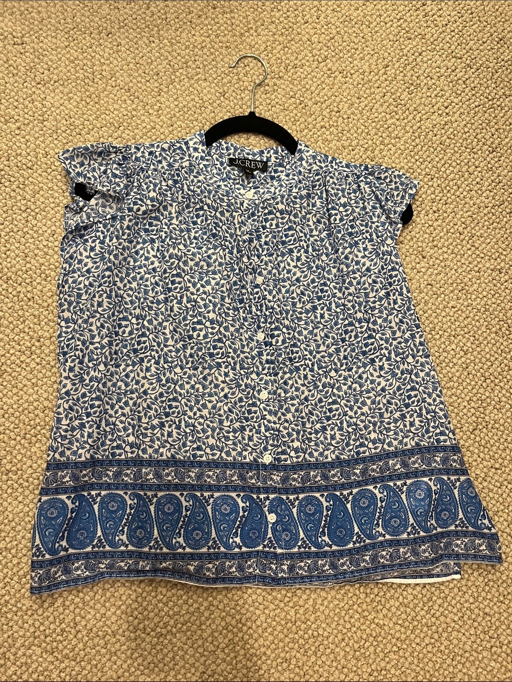 J. Crew Cotton Flutter Sleeve Top